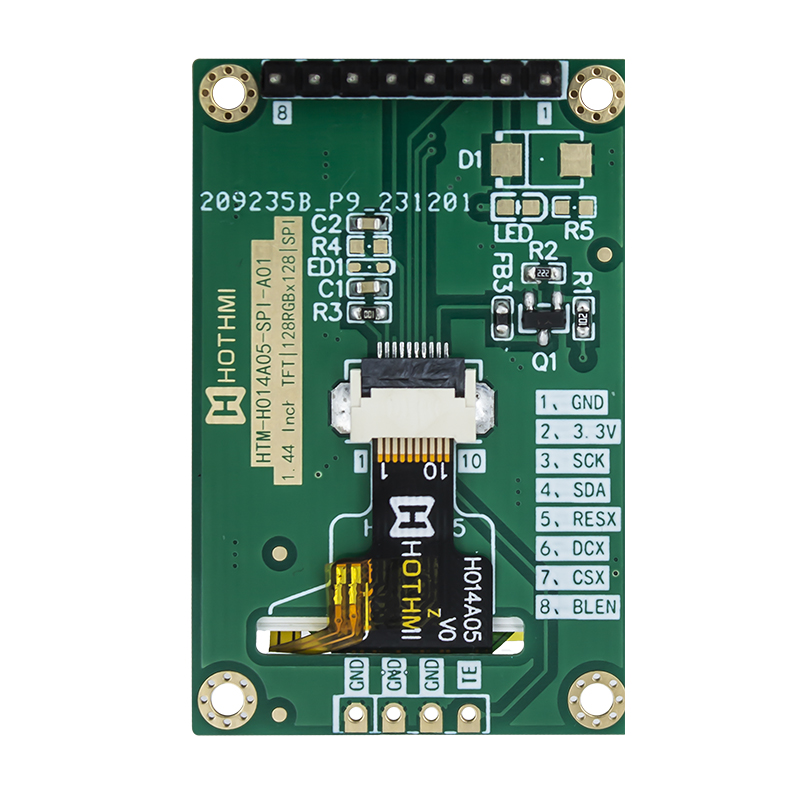 1.44英寸TFT LCD模块显示屏| 128x128分辨率，带SPI接口