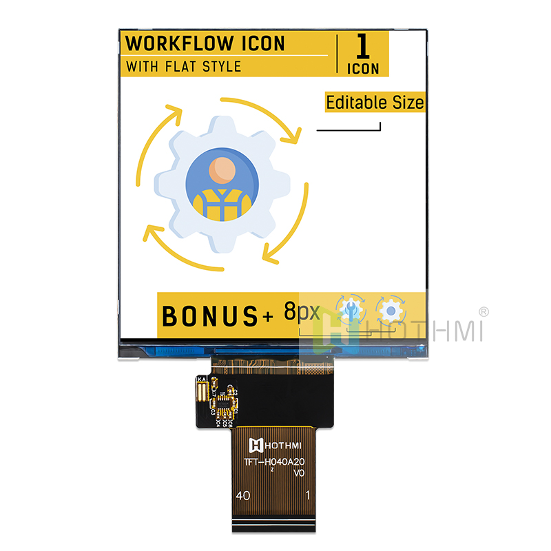 4.0英寸 720x720 TFT LCD，带RGB接口