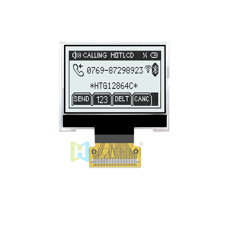 COG graphic dot matrix 1.7" 128X64  FSTN+ Display With Side White Backlight