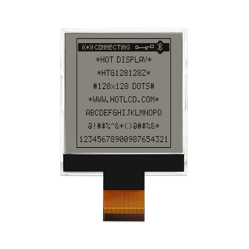 图形COG液晶屏| 2.1寸128X128带有侧面白色背光的 FSTN+ 显示屏