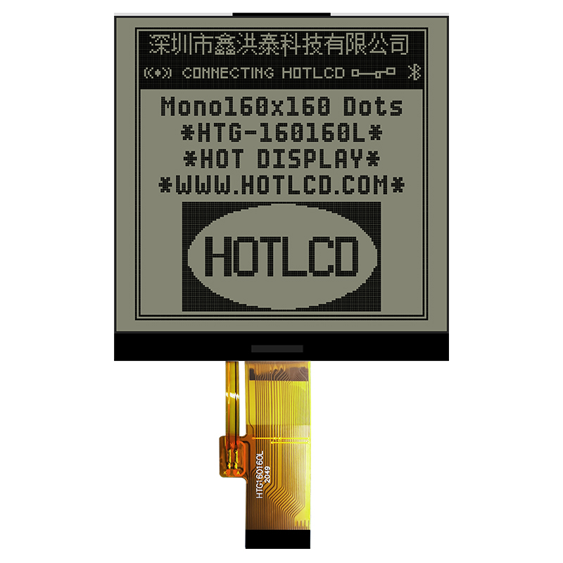 COG液晶模组 4.6寸 160x160 | 带白色侧背光的 FSTN+ 显示屏