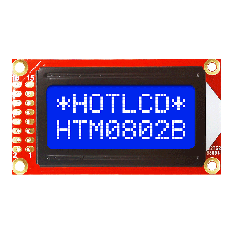8x2 Character LCD Modules | STN- Blue Display with White Side Backlight 