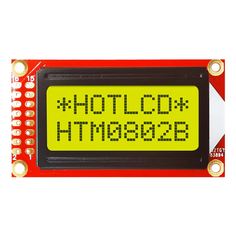 8x2 字符 LCD 模块 | STN+ 带黄绿背光，适用于 Arduino