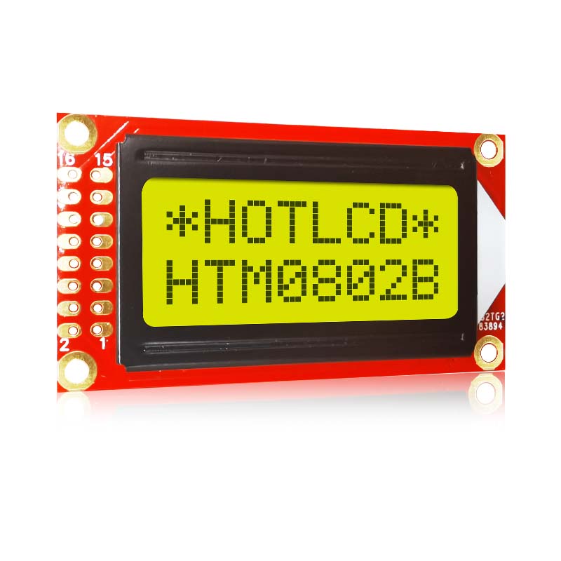 8x2 字符 LCD 模块 | STN+ 带黄绿背光，适用于 Arduino