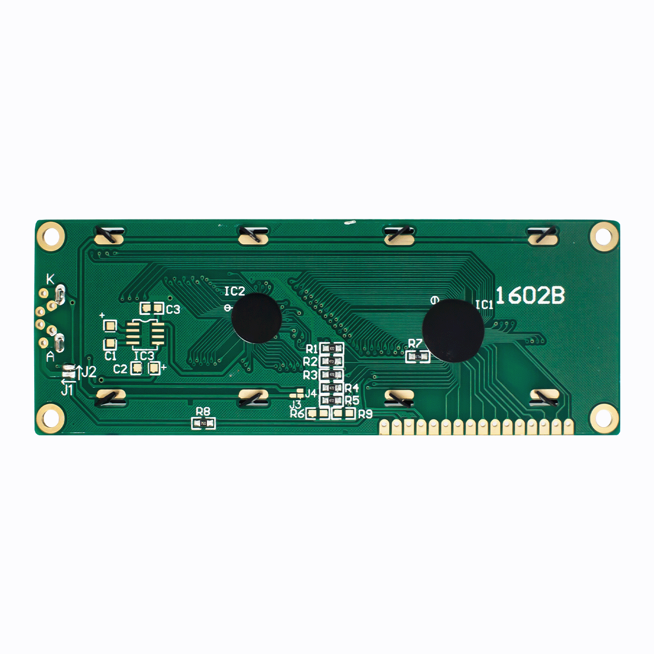 字符液晶模组 |1602 STN-蓝色带白侧背光显示屏5.0V-Arduino