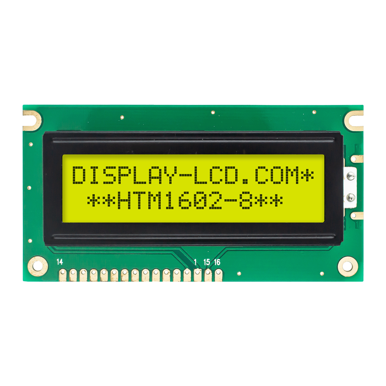 16 x 2 Character LCD Module | STN+ Yellow-Green With Yellow-Green Backlight 