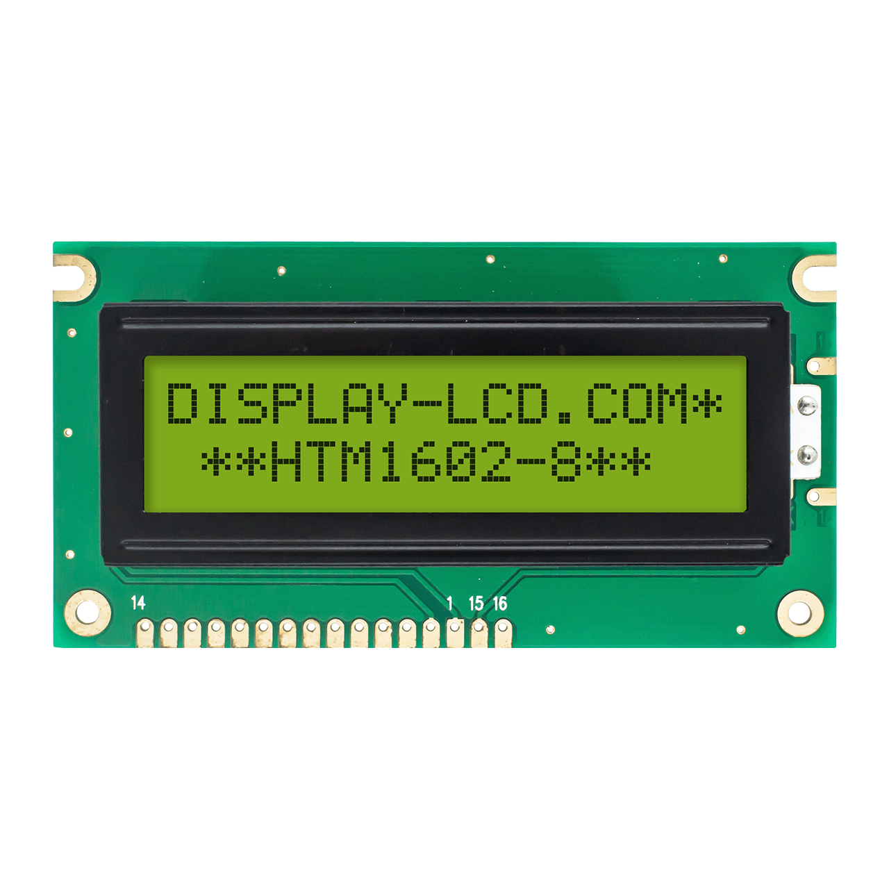 16 x 2 Character LCD Module | STN+ Yellow-Green With Yellow-Green Backlight 