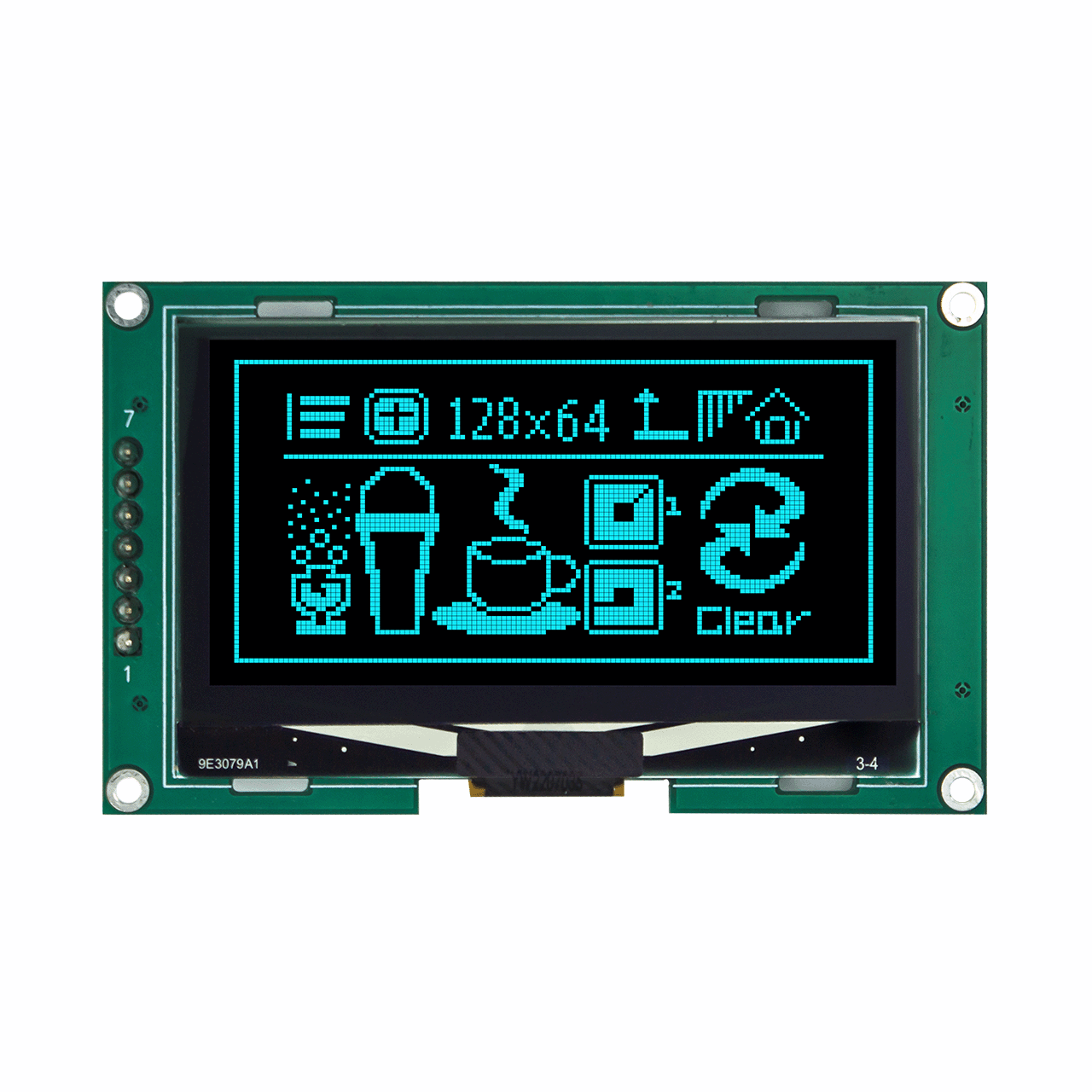 128x64 2.42 inch Mono DISPLAY BLUE OLED Graphic OLED Module SSD1309