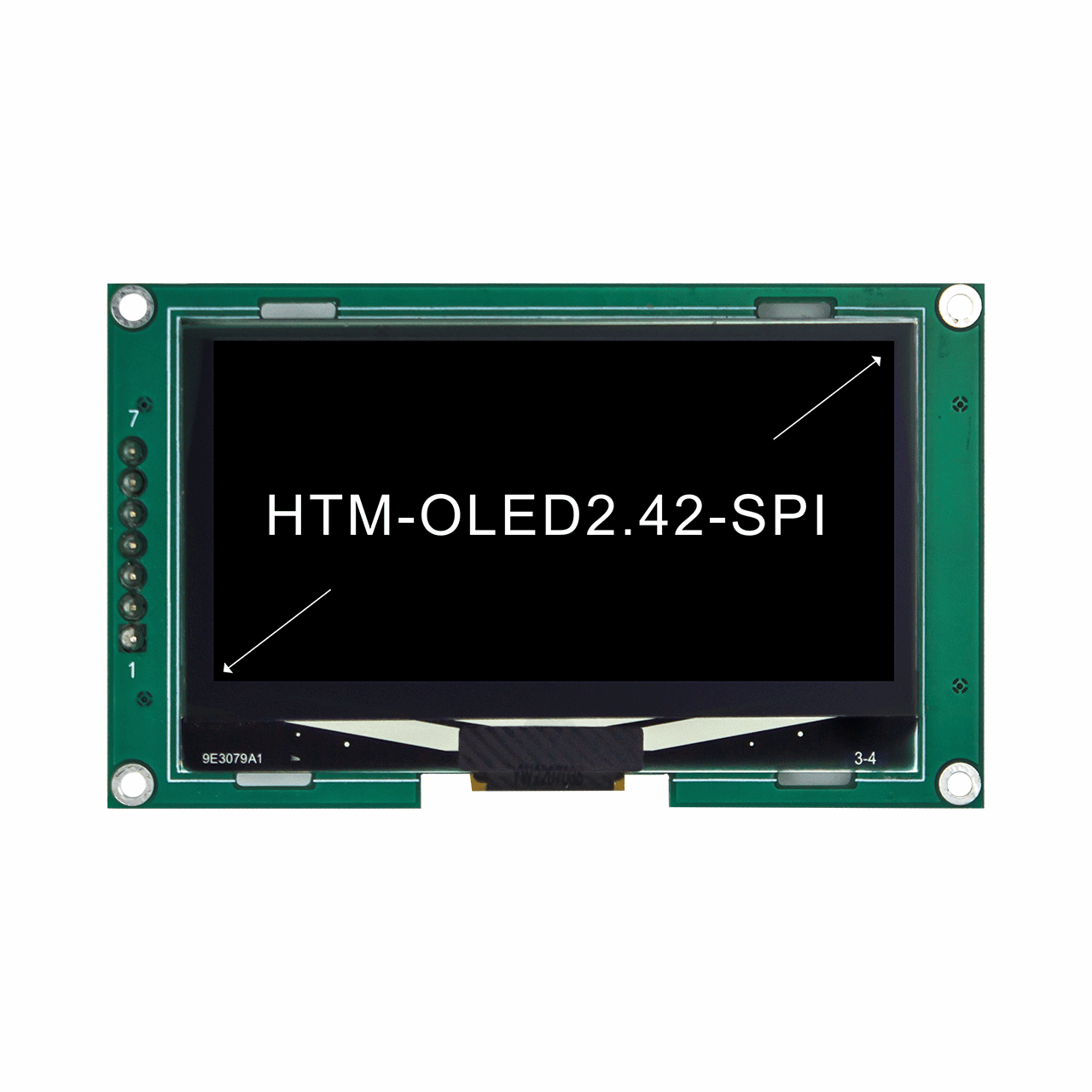 128x64 2.42 英寸单色显示屏蓝色 OLED 图形 OLED 模组 SSD1309