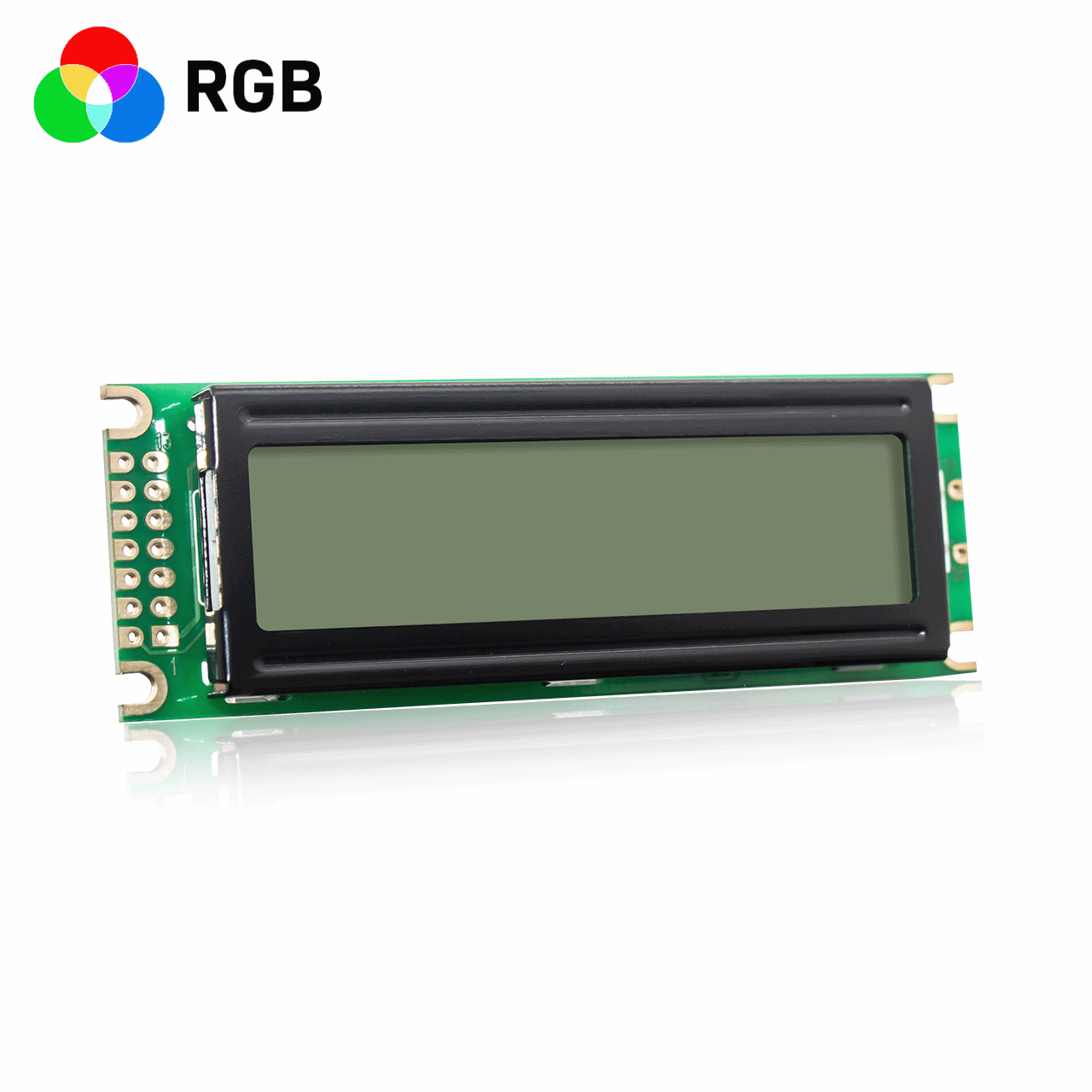LCD 单色显示屏 16x2 字符 FSTN+带RGB黄绿蓝背光-Arduino