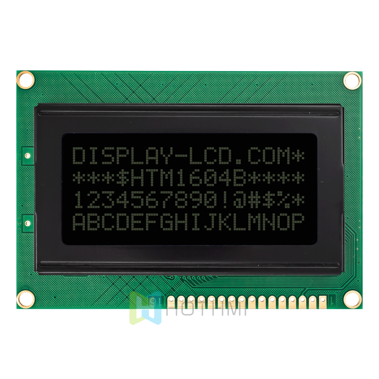 character LCD Module |4x16 DSTN(-) white side backlit monochrome LCD display | Arduino | MCU interface | ST7066U controller | transflective | white text on black background