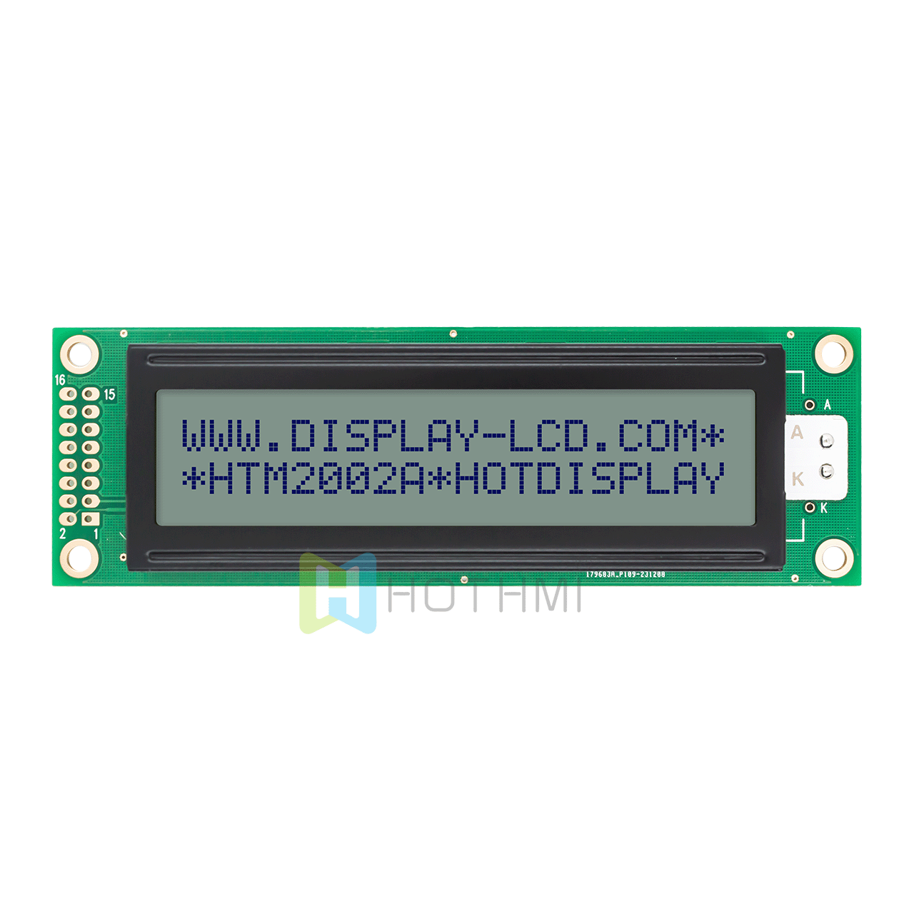 20 x 2 字符 LCD 模块 | 适用于 Arduino 的白色背景上的蓝色像素