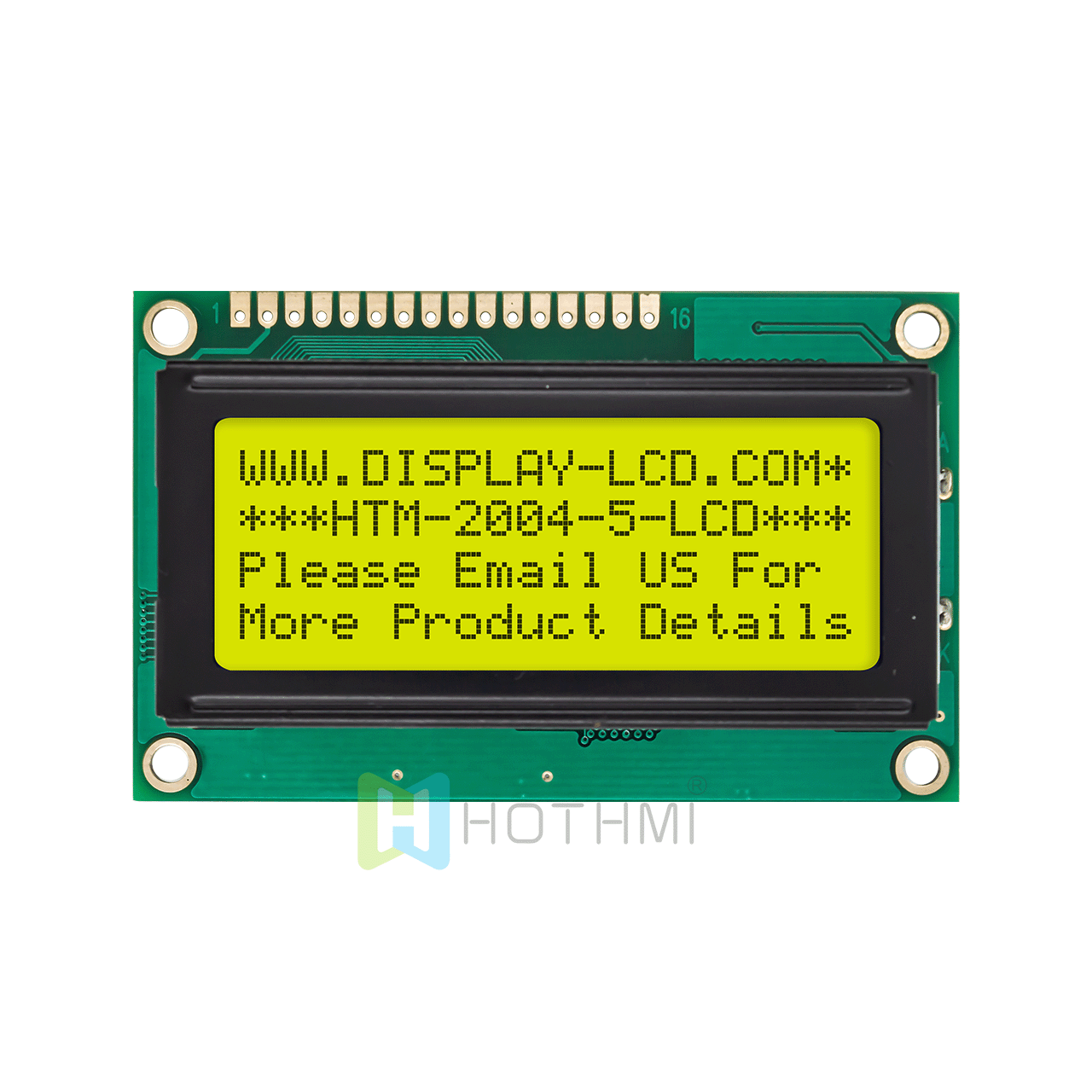 4X20 character LCD module/STN positive display monochrome/yellow-green backlight/Arduino/transflective LCD display/3.3v/5.0v