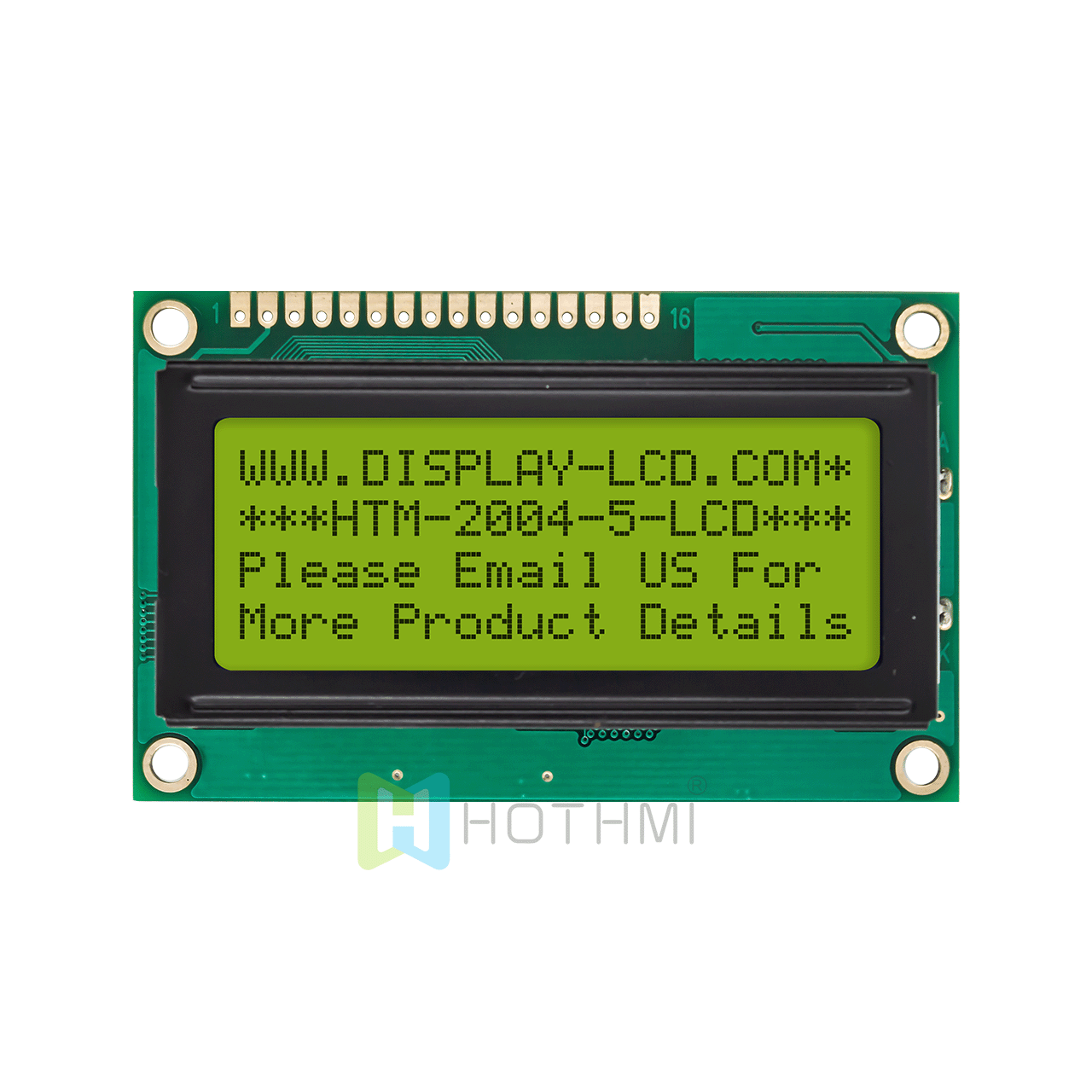 4X20 character LCD module/STN positive display monochrome/yellow-green backlight/Arduino/transflective LCD display/3.3v/5.0v