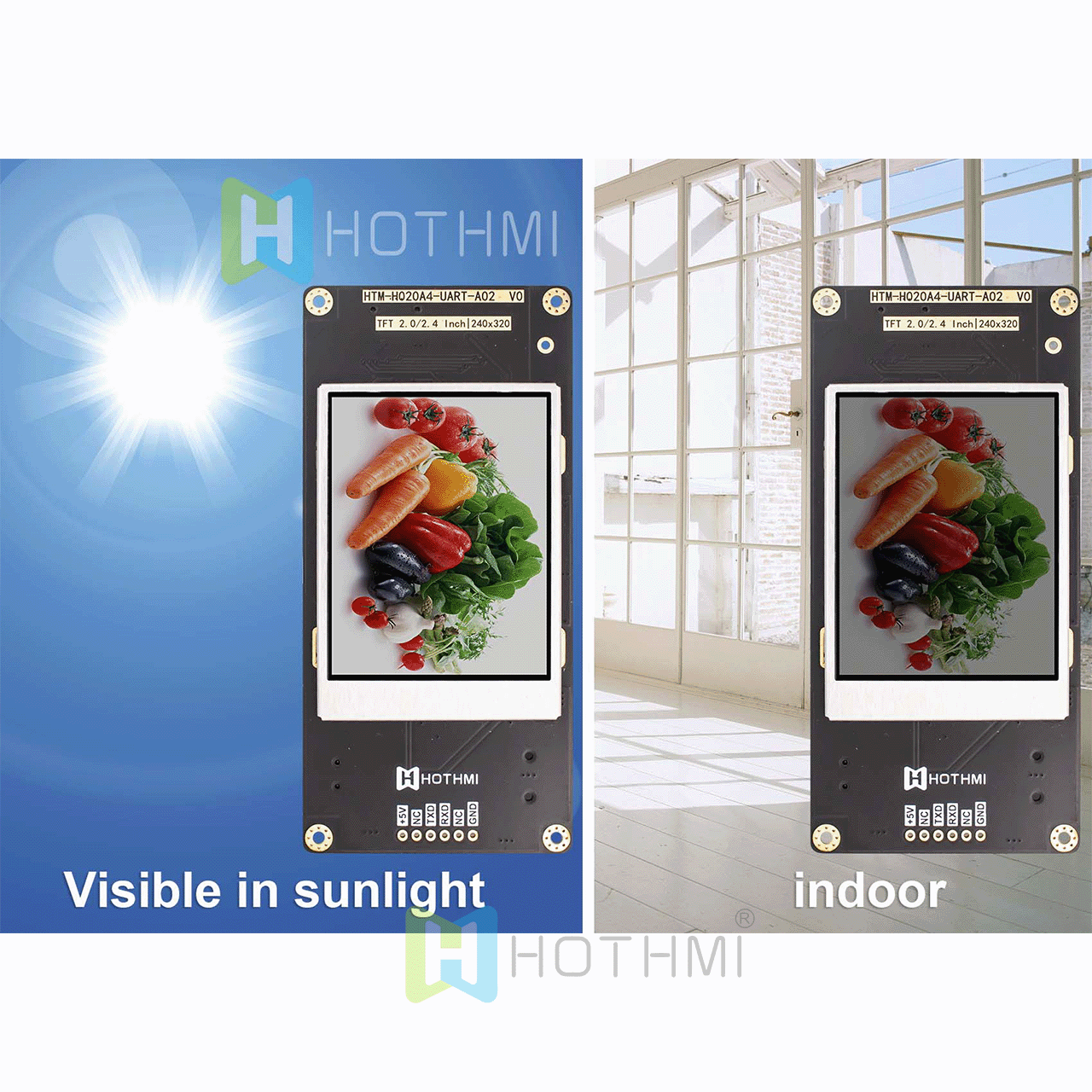 2.4 英寸半透反射 TFT 液晶模块 | 阳光下可读 240x320 分辨率