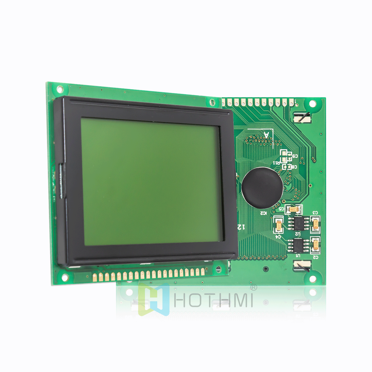 3"黄绿色图形液晶显示器/128x64 图形 LCD 显示模块/适用于 Arduino/KS0108或兼容