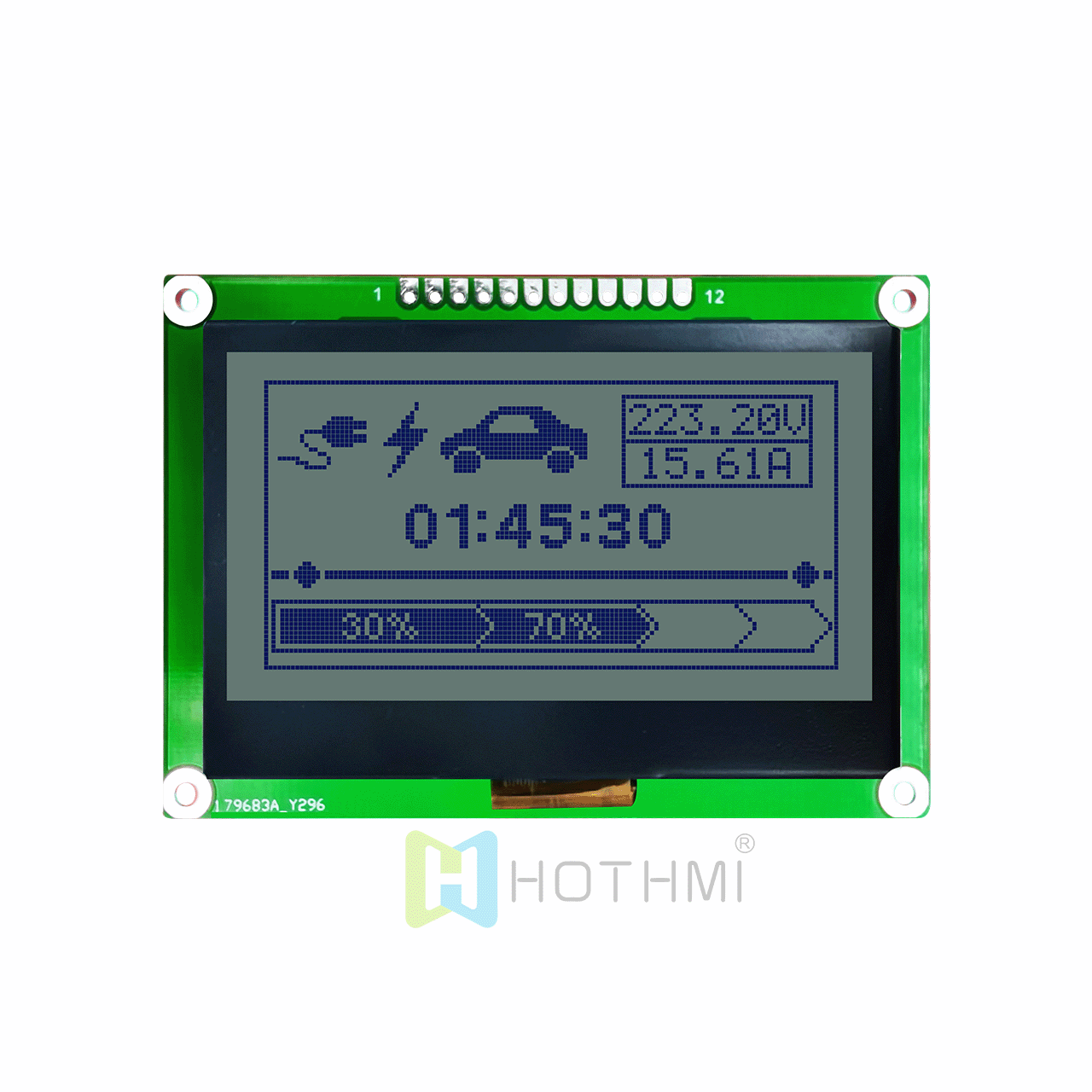 2.7-inch 12864 graphic LCD module/LCM128x64 graphic dot matrix module/grey background with blue characters/ST7567 controller/STN+