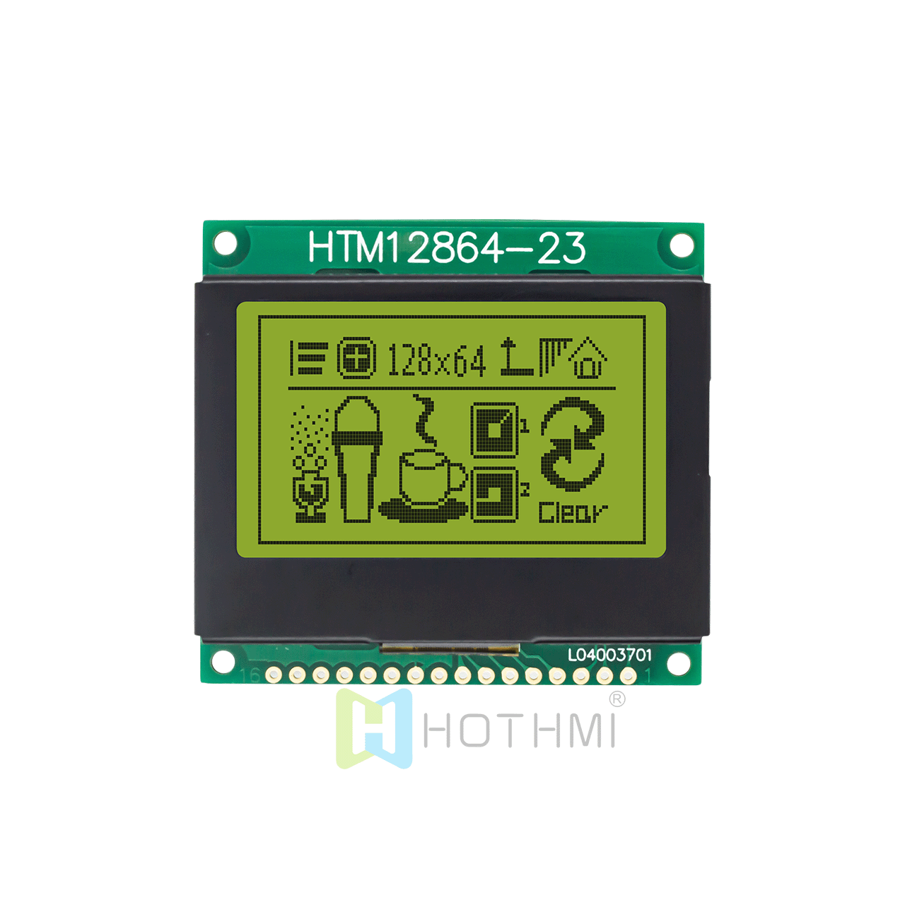 2.0-inch 128 x 64 graphics dot matrix module/128x64 resolution/ST7565 control chip/MCU