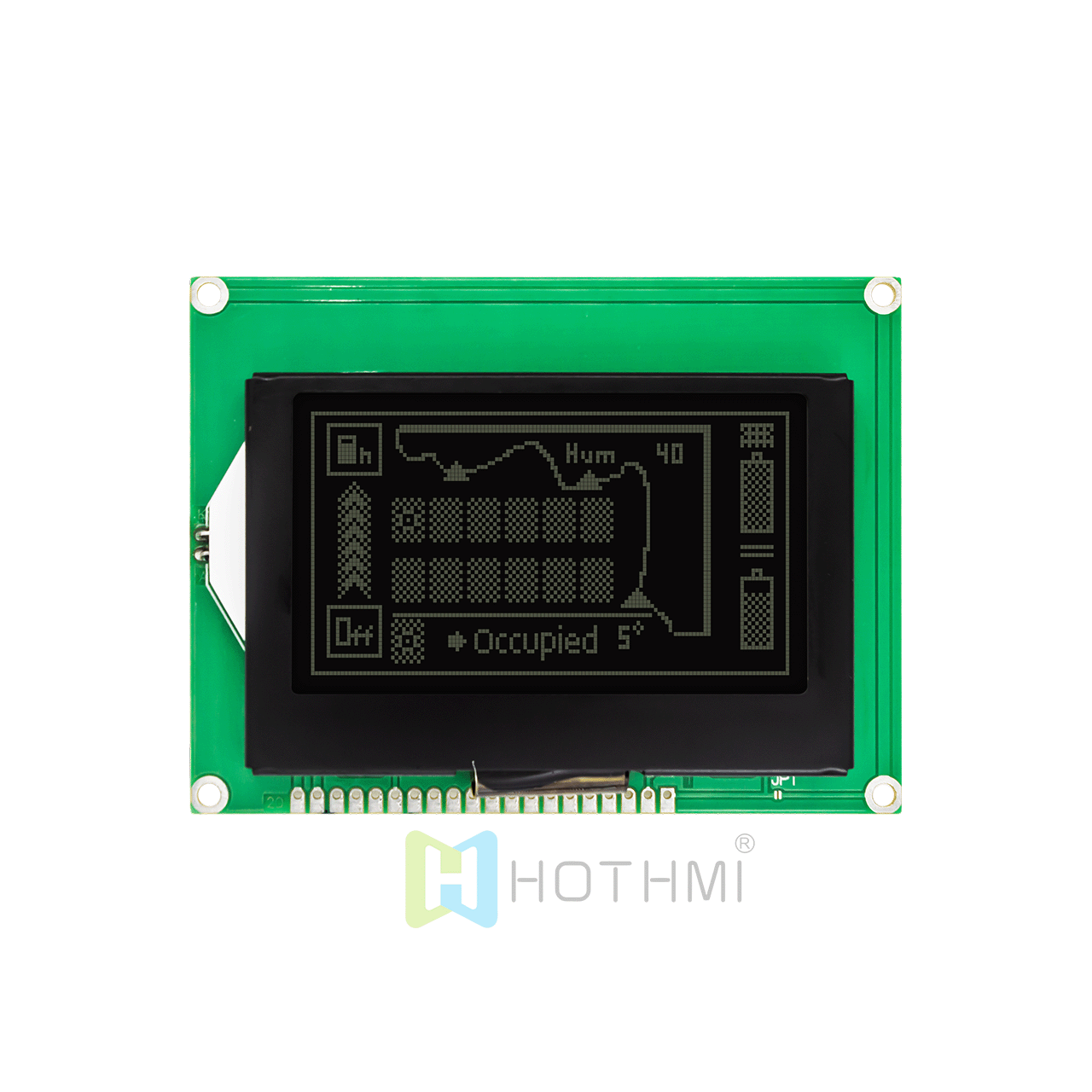 3英寸128x64LCD图形液晶模组 | 5.0v | 128X64图形液晶显示屏 | DFSTN 负显白色背光|  ST7565R控制器