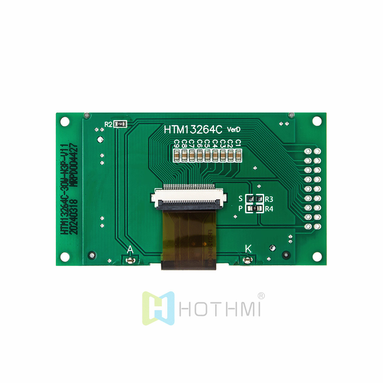 2.4寸132x64 LCD图形液晶模块/红绿蓝背光图形模块/Arduino/FSTN 正显