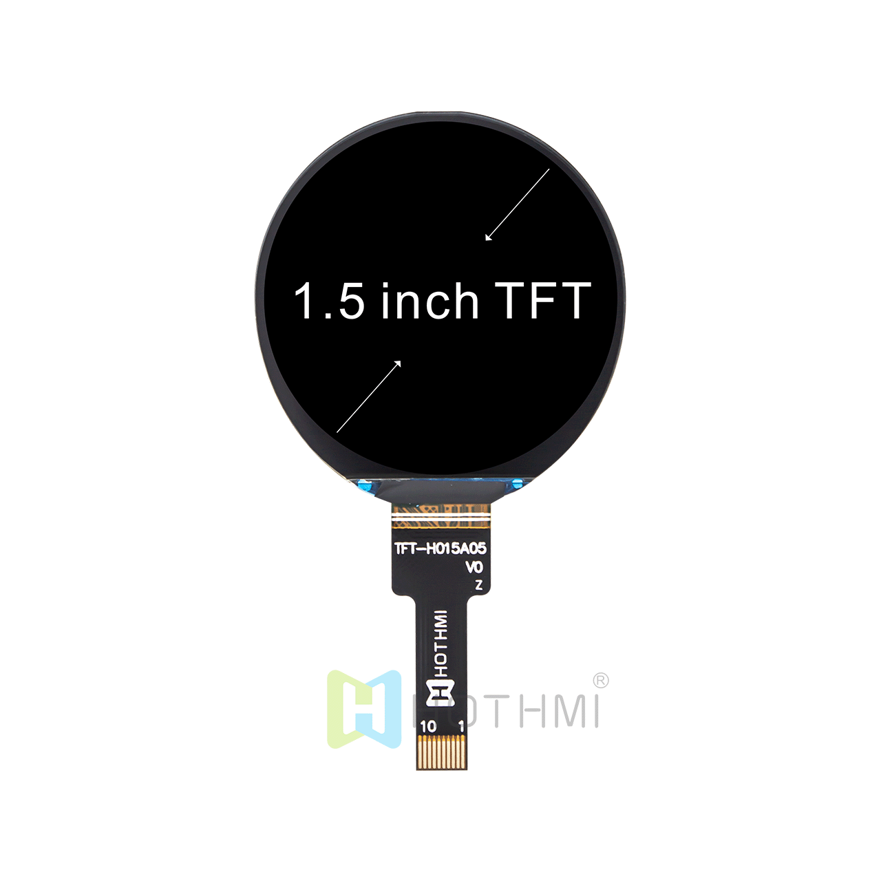 1.5 英寸圆形 TFT LCD 显示屏 | 360x360 分辨率，带 ST77916 控制器