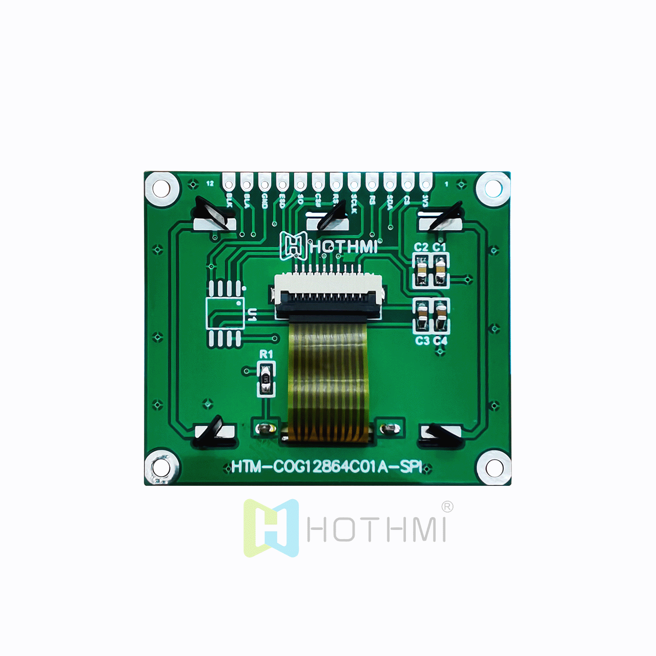 1.7 英寸 128 x 64 图形液晶显示器 | 12864 图形 LCD | FSTN +RGB红绿蓝背光 | 全透偏光片