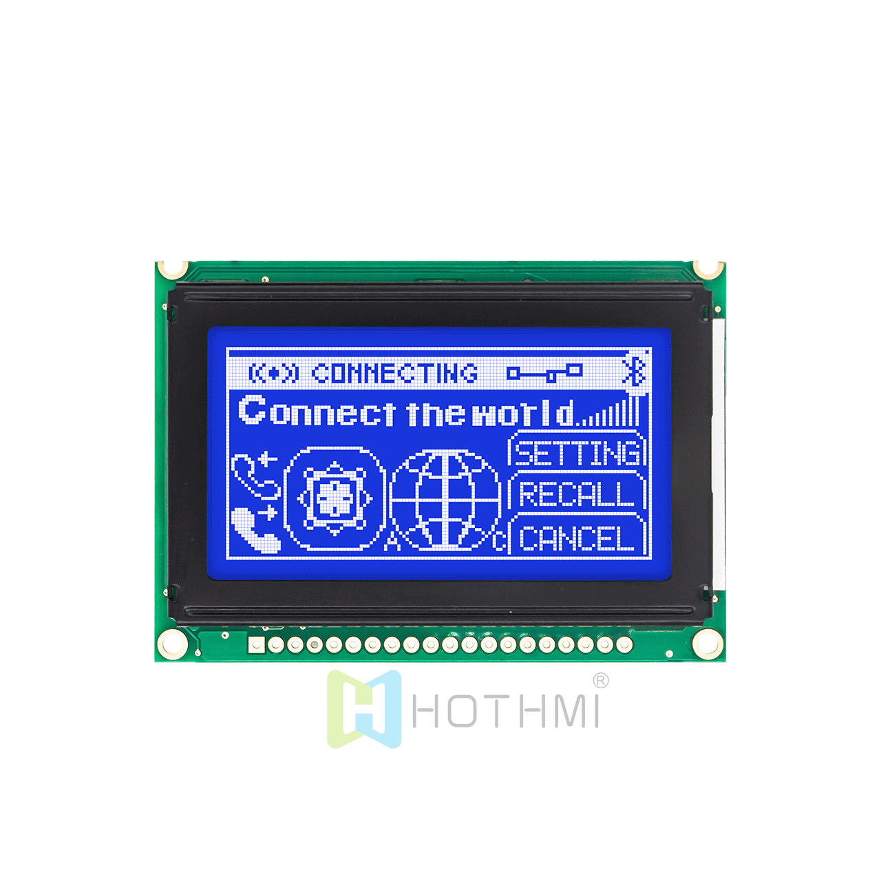 2.7英寸STN负向显示蓝底白字128x64 图形LCD显示模块 | MCU | 适用于 Arduino