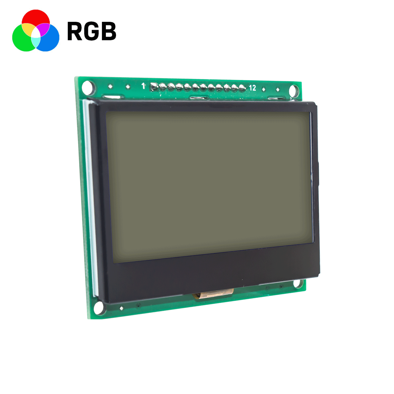 128x64 图形 LCD 显示模块 | 3 英寸图形液晶显示模组 | 3.3V | FSTN +RGB红绿蓝背光 |Arduino