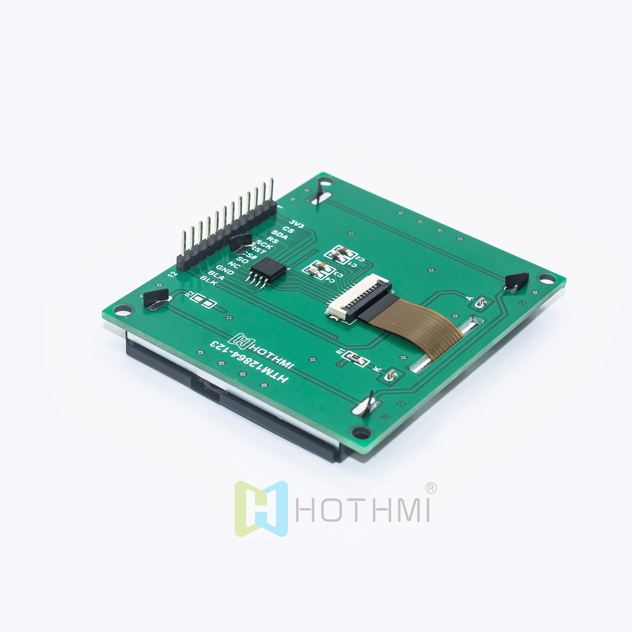 128x64 图形 LCD 显示模块 | 3 英寸图形液晶显示模组 | 3.3V | FSTN +RGB红绿蓝背光 |Arduino