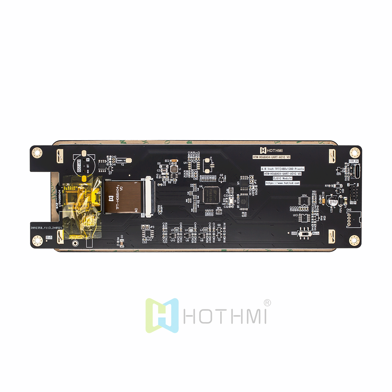 6.86 英寸 TFT LCD 显示模块，带串行 UART 接口