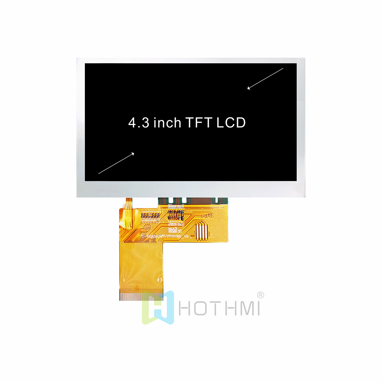 4.3英寸800x480 TFT LCD显示模块，带RGB接口
