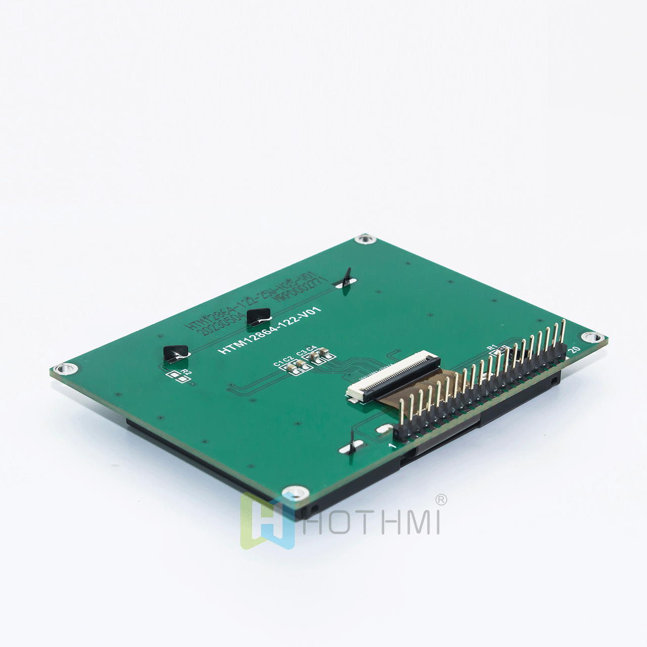 2.7 英寸LCD 图形 128x64 模组 | STN 正极 | 白色背光 | SPI 接口 | Arduino | 灰底蓝字