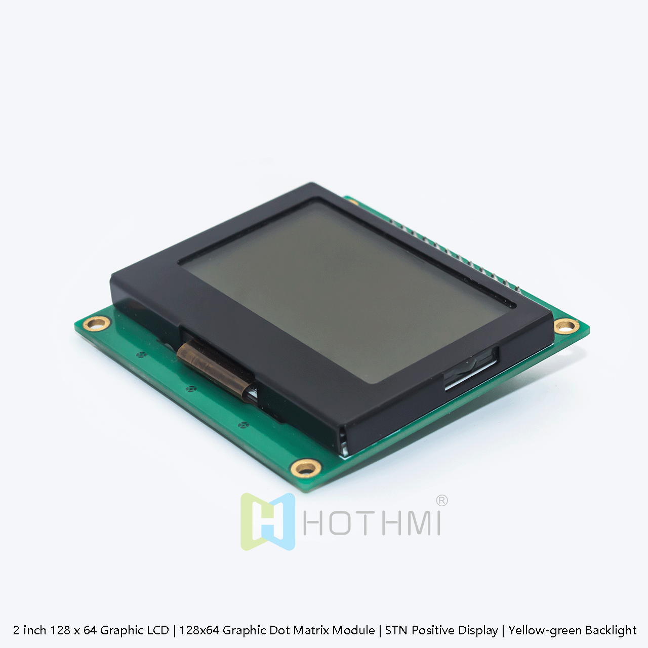 2英寸128x64图形LCD液晶模组 | STN正显 | 灰底蓝字 | ST7567