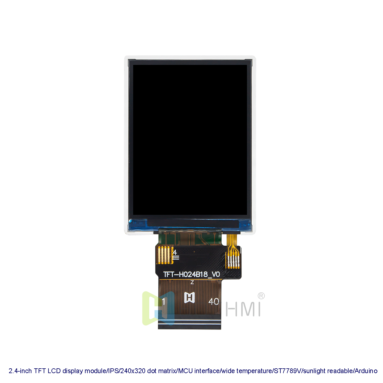 2.4 英寸阳光下可读 TFT LCD 显示模块 | 240x320 分辨率，带 ST7789V 控制器