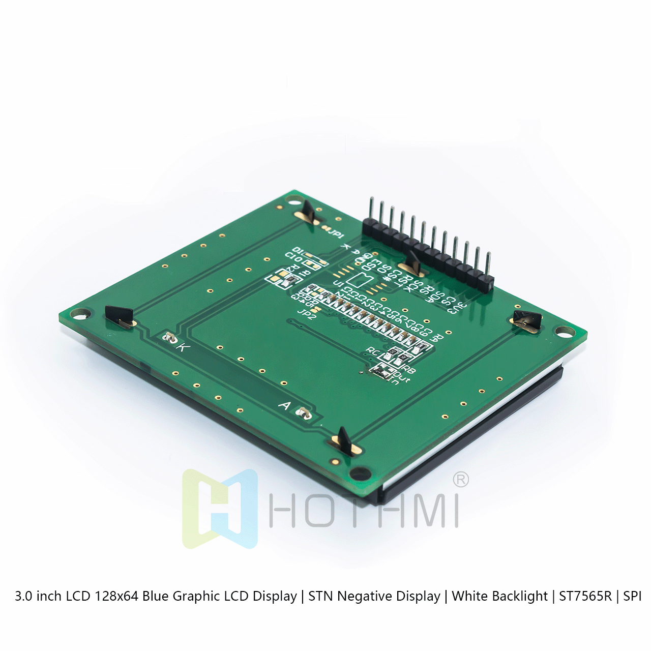 3.0 英寸LCD 128x64 蓝色图形液晶LCD 显示屏 | STN 负片显示 | 白色背光 | ST7565R | SPI arduino