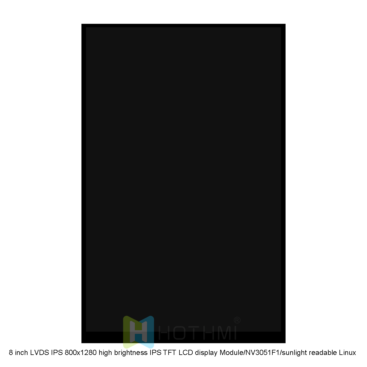 8.0英寸TFT LCD显示模块，带NV3051F1控制器
