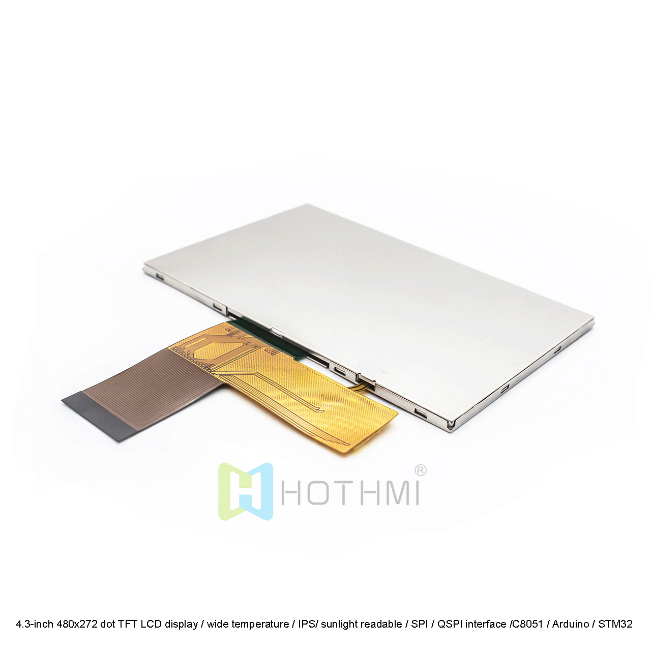 4.3英寸480x272 TFT LCD显示屏| QSPI接口阳光下可读