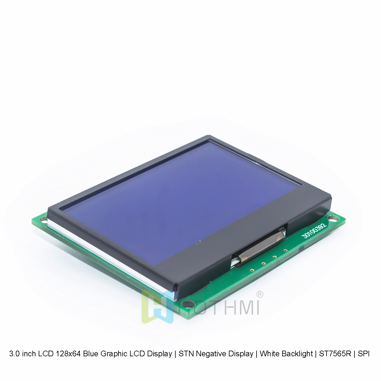 3.0 英寸LCD 128x64 蓝色图形液晶LCD 显示屏 | STN 负片显示 | 白色背光 | ST7565R | SPI arduino 