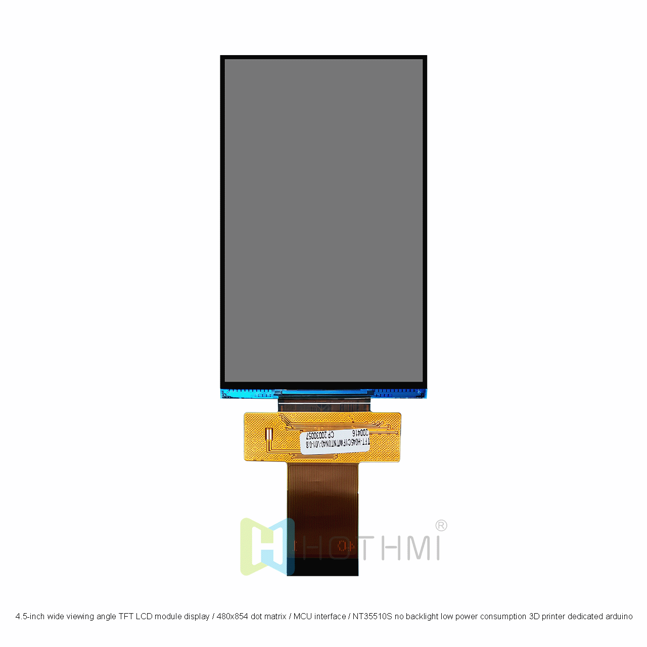 4.5 英寸 TFT LCD 显示屏 | 480x854，带 MCU 接口 NT35510S 控制器