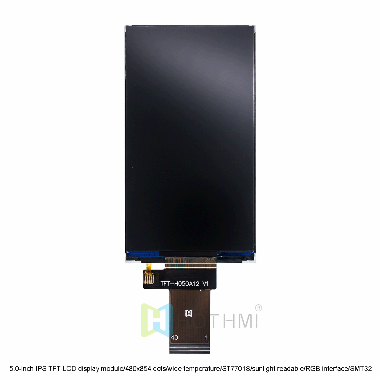 5.0英寸 480x854 TFT LCD显示模块，带ST7701S控制器