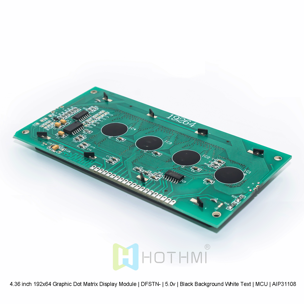 4.36寸192x64图形点阵显示模块 | DFSTN- | 5.0v | 黑底白字 | MCU | AIP31108 