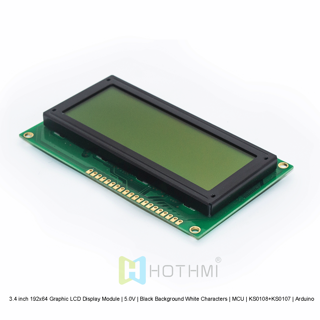 3.4英寸192x64 图形液晶显示模组 | 5.0V | 黑底白字 | MCU | KS0108+KS0107 | Arduino