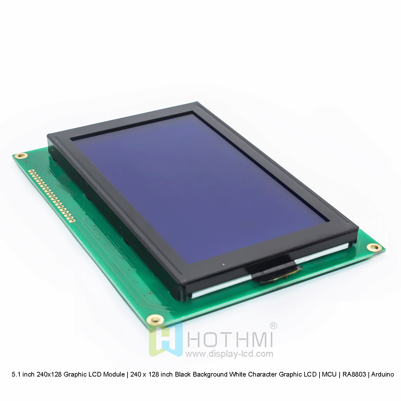 5.1寸240x128 图形液晶显示模组 | 240 x 128 寸黑底白字图形LCD | MCU | RA8803 | Arduino