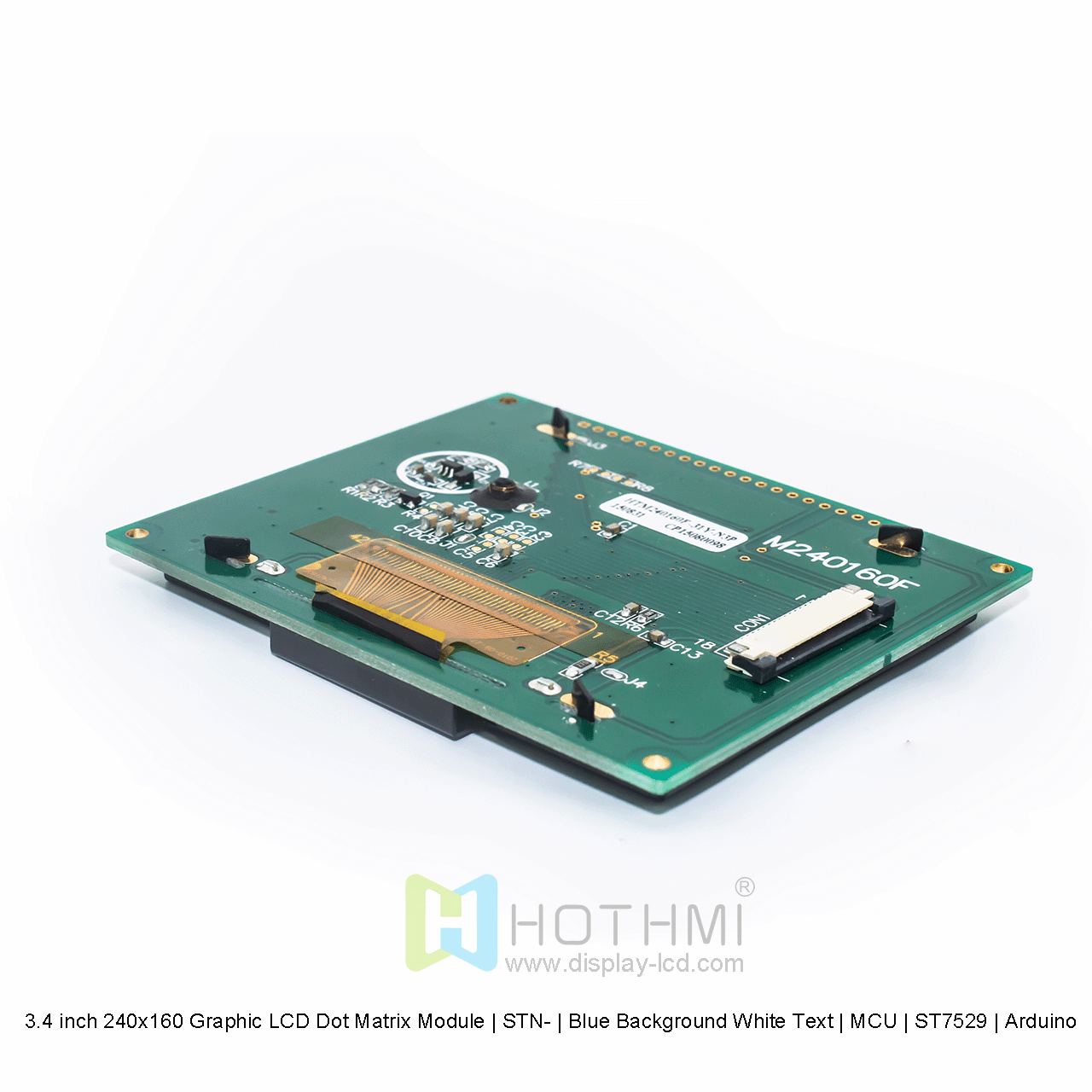 3.4寸240x160图形LCD点阵模组 | STN- | 蓝底白字 | MCU | ST7529 | Arduino
