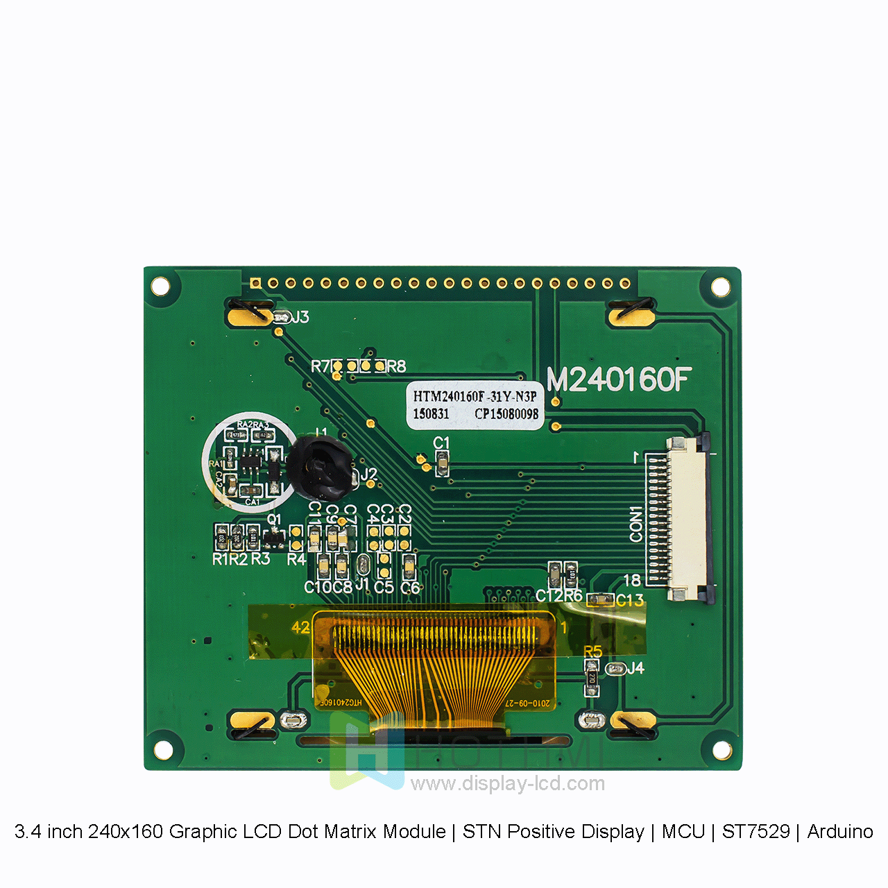 3.4寸240x160图形LCD点阵模组 | STN正显 |  MCU | ST7529 | Arduino
