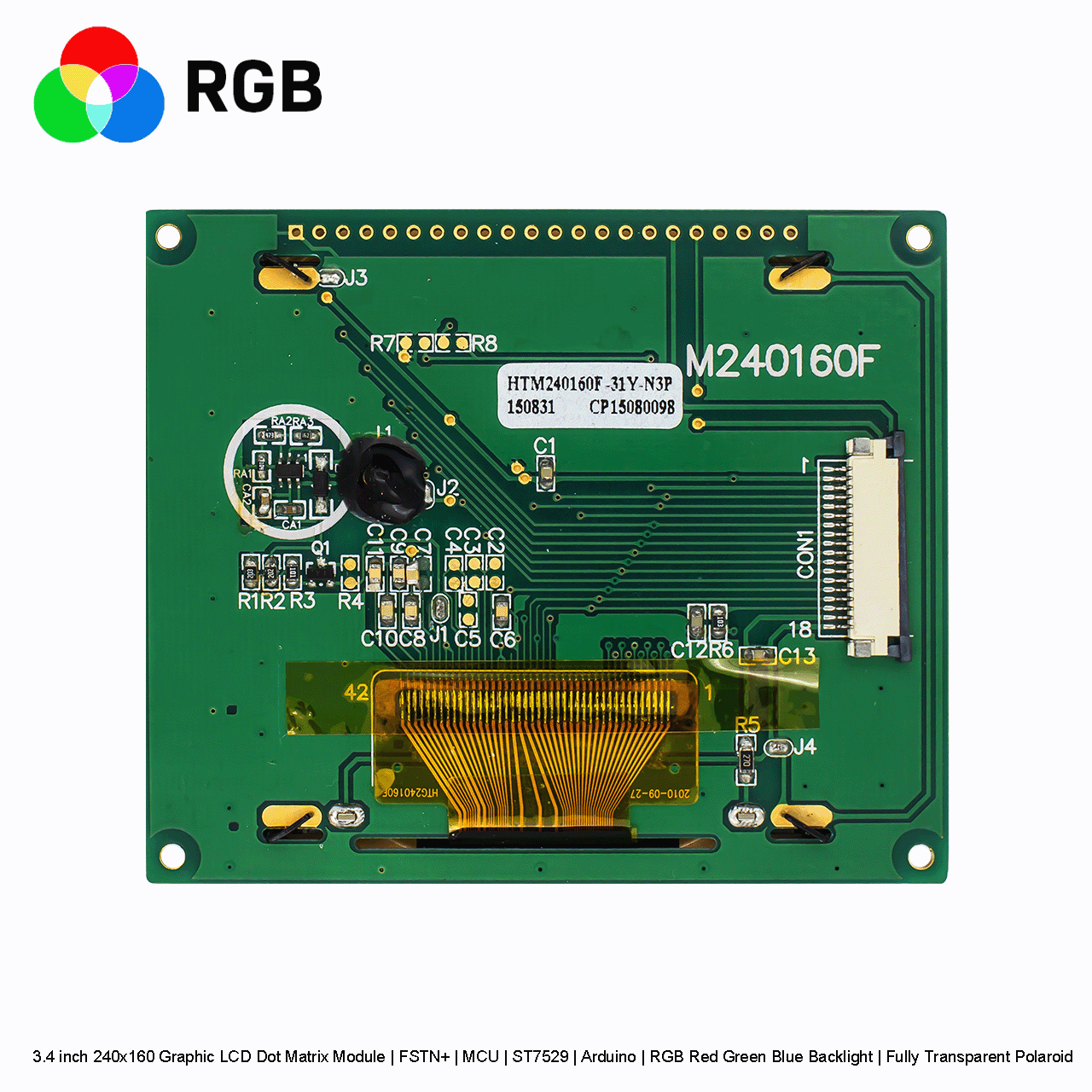 240x160图形液晶模块 | FSTN+带彩色背光 ST7529