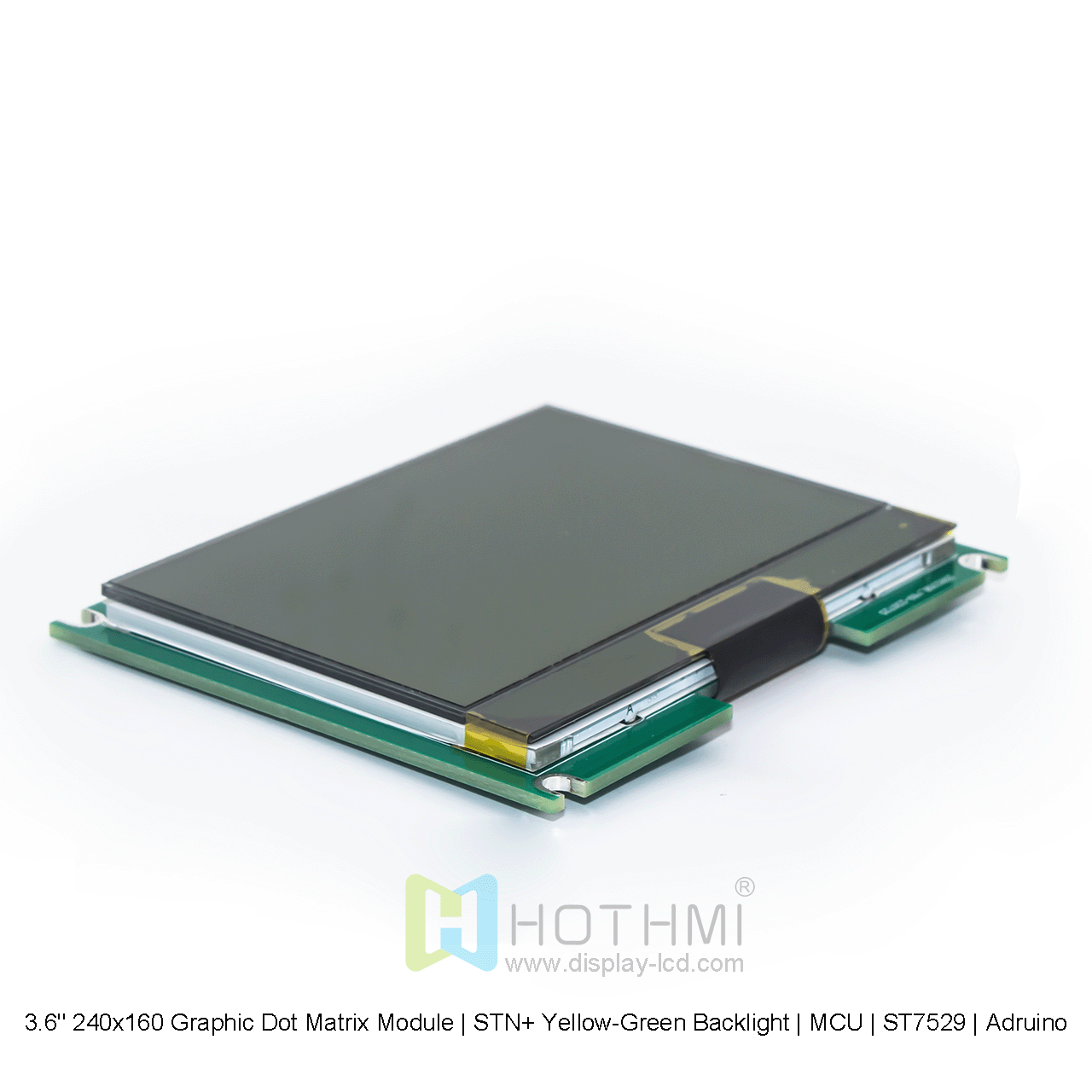 3.6寸240x160图形点阵模块 | STN+ 黄绿背光 | MCU | ST7529 | Arduino