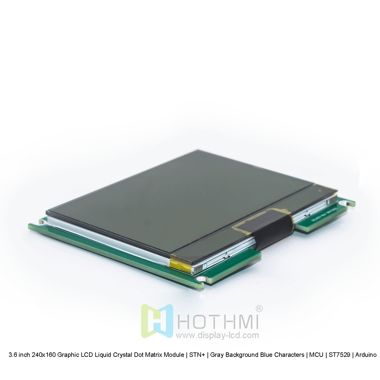 3.6寸240x160图形LCD液晶点阵模组 | STN+ |灰底蓝字 | MCU | ST7529 | Arduino