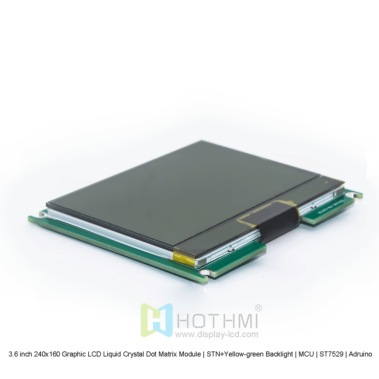 3.6寸240x160图形LCD液晶点阵模组 | STN+黄绿背光 | MCU | ST7529 | Arduino