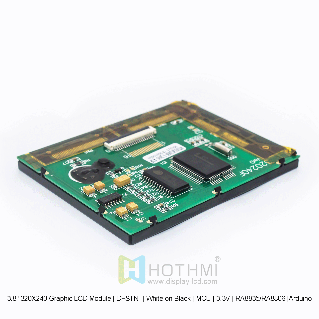 3.8寸320X240 图形液晶模块 | DFSTN- | 黑底白字|  MCU | 3.3V | RA8835/RA8806 |Arduino 